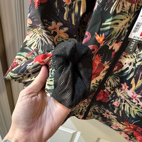 Paisley & Gray Men's Slim Fit "Dark Tropic" Floral Windbreaker Jacket Size XL - Picture 3 of 10